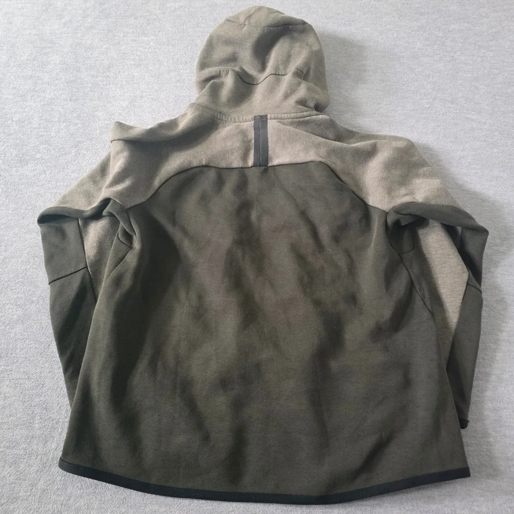 Nike Kids Tech Fleece Full Zip Hoodie Olive Green 856191-004 Size XL